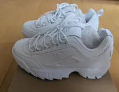 FILA フィラ　ホワイト厚底スニーカーDISRUPTORⅡ　ディスラプター2