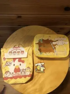 サンリオくじ　からあげクンコラボ　すかいらーくコラボ　シナモロール3点セット