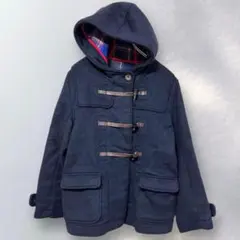 シャンブルドゥシャーム ウール混 ダッフルコート 裏地チェック F《m668