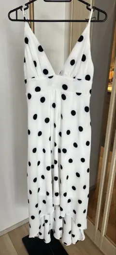 FOREVER21 ドット ロングキャミワンピース