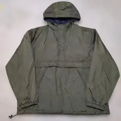 オールドユニクロ　紺タグ　90S アノラックパーカ　中綿　カーキ　Lサイズ