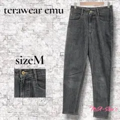 ☆美品☆ terawear emu ブラック デニム パンツ ウエストゴム M