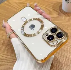 iPhone15 ケース ゴールド　iPhone15plus