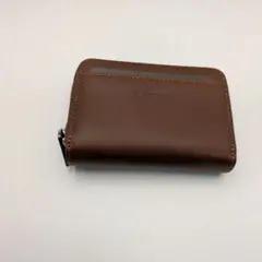 DOMTAD ミニ財布 ラウンドファスナー カードケース ブラウン 保存袋付き
