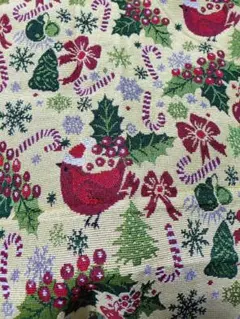ホリデーシーズンに！ ゴブラン織クリスマス柄生地