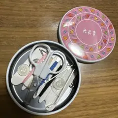 六花亭バレンタイン限定ラウンドハート　空缶　裁縫セット