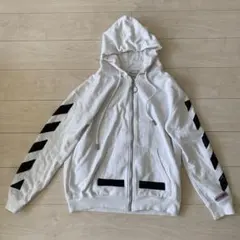 OFF-WHITE ジップアップパーカー クロスアロー ホワイト サイズXSのサムネイル