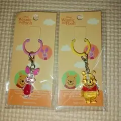 くまのプーさん　ピグレット　 ミニチャーム 2個セット