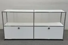 正規品！未使用品■USMハラー■キャビネットシェルフ　2列2段　白　サイドボードのサムネイル