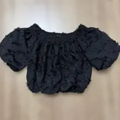 ZARA オフショルダー バルーンブラウス ブラック M 未使用のサムネイル