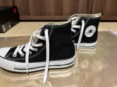 極美品　CONVERSE ブラック ハイカットスニーカー US5