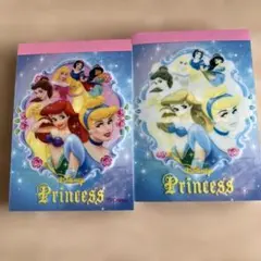 Disney メモ帳　プリンセス　ミニメモ