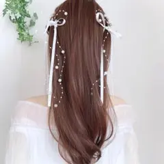 No.163 サテンリボン ヘアリボン 【 2個セット 】