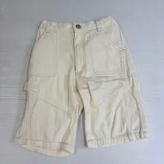 べべ　オフホワイト色 ハーフパンツ 4ポケット