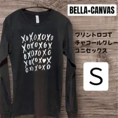 アメリカ古着＊BELLA+CANVAS ＊長袖　Tシャツ＊S＊チャコールグレー