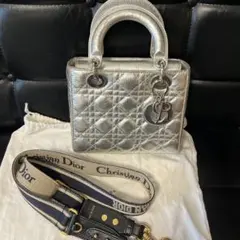 Dior レディディオール　ABCDior スモール　シルバー　ショルダー付きのサムネイル