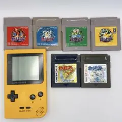 ゲームボーイ　ポケット イエロー + ポケモンソフト6本セット