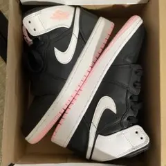 Jordan ブラック/ピンク ハイカットスニーカー US10 - メルカリ