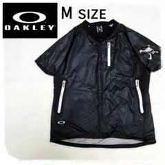 極美品　GOLF　OAKLEY　スカル　ナイロンジャケット　半袖　ブラック