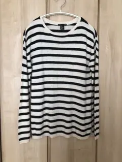 【H&M】ボーダー　クルーネックニット　長袖　XS