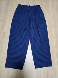 MARNI UNIQLO チェック柄ワイドパンツ 青 Lサイズ マルニ