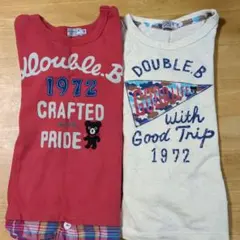 DOUBLE.B 長袖カットソー 100センチ2枚セット