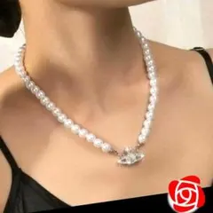 ネックレス　レディース　パール　シルバー　ジルコニア　結婚式　卒業式　入学式　春