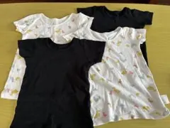 アンダーシャツ 110サイズ 動物柄と黒100サイズ計4枚