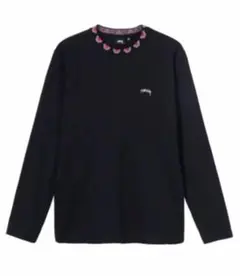import stussy black retro long tee