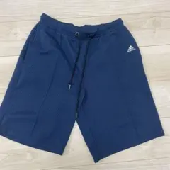 【A92】adidas アディダス ネイビー メッシュショートパンツ メンズL