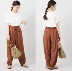 Tenツイル ペグトップパンツ(F)美品のサムネイル