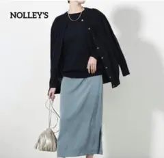 NOLLEY'S クルーネック カーディガン　イタリアコットン　定価1.7万のサムネイル