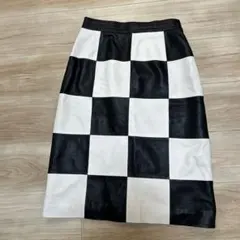 格子柄タイトスカート