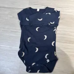オーガニックズー　ネイビー 月模様ロンパース 6-12ヶ月