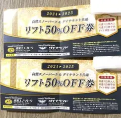 高鷲スノーパーク リフト券 2024-2025　２枚分 高鷲スノーパーク｜2024-2025シーズン スキー場情報・割引リフト