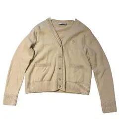 メゾンキツネ カーディガン フォックス ポケット ベージュ ウール M