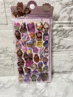 ラブブ シール ボンボンドロップ風 ぷっくり