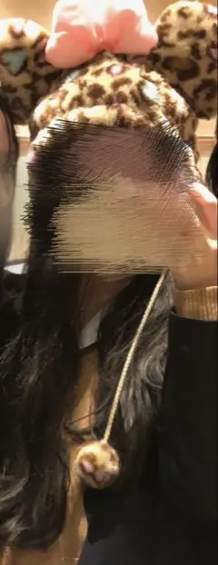 ミニーマウス ヒョウ柄帽子