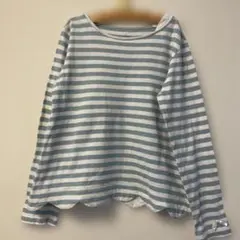 ever closet 長袖カットソー 140 水色ストライプ