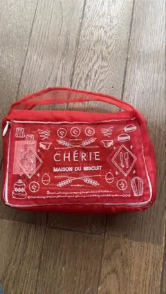 CHÉRIE ビスキュイ オーガンジーポーチ レッド