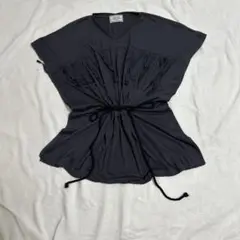 美品！BURNBREEZE フリンジ付き黒チュニック