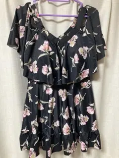 花柄フリルワンピース水着