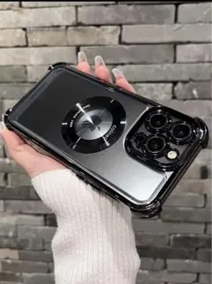 iPhone14ケース ワイアレス充電 レンズ保護 　クリア 耐衝撃　メッキ加工