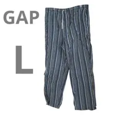 海外古着【GAP 】ストライプ柄 イージーパンツL