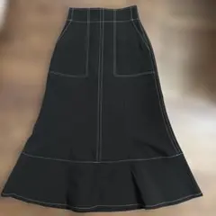 Ray BEAMS ブラック フレアスカート