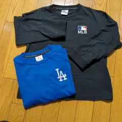 MLB 長袖カットソー サイズ140 黒、青
