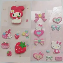 サンリオ マイメロディ ハローキティ シール 使いかけ