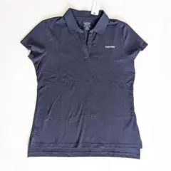 Calvin Klein ポロシャツ M ネイビー レディース ワンポイントロゴ