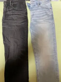 ストレートデニムパンツ2本セット