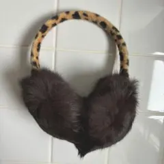 ヒョウ柄　耳あて　イヤーマフ